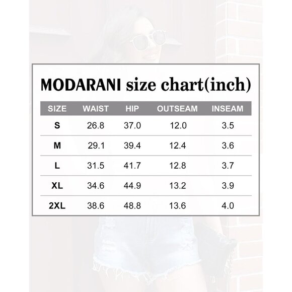 Women's Cut Off Denim Jean Shorts Ripped Distressed - Picture 4 of 4